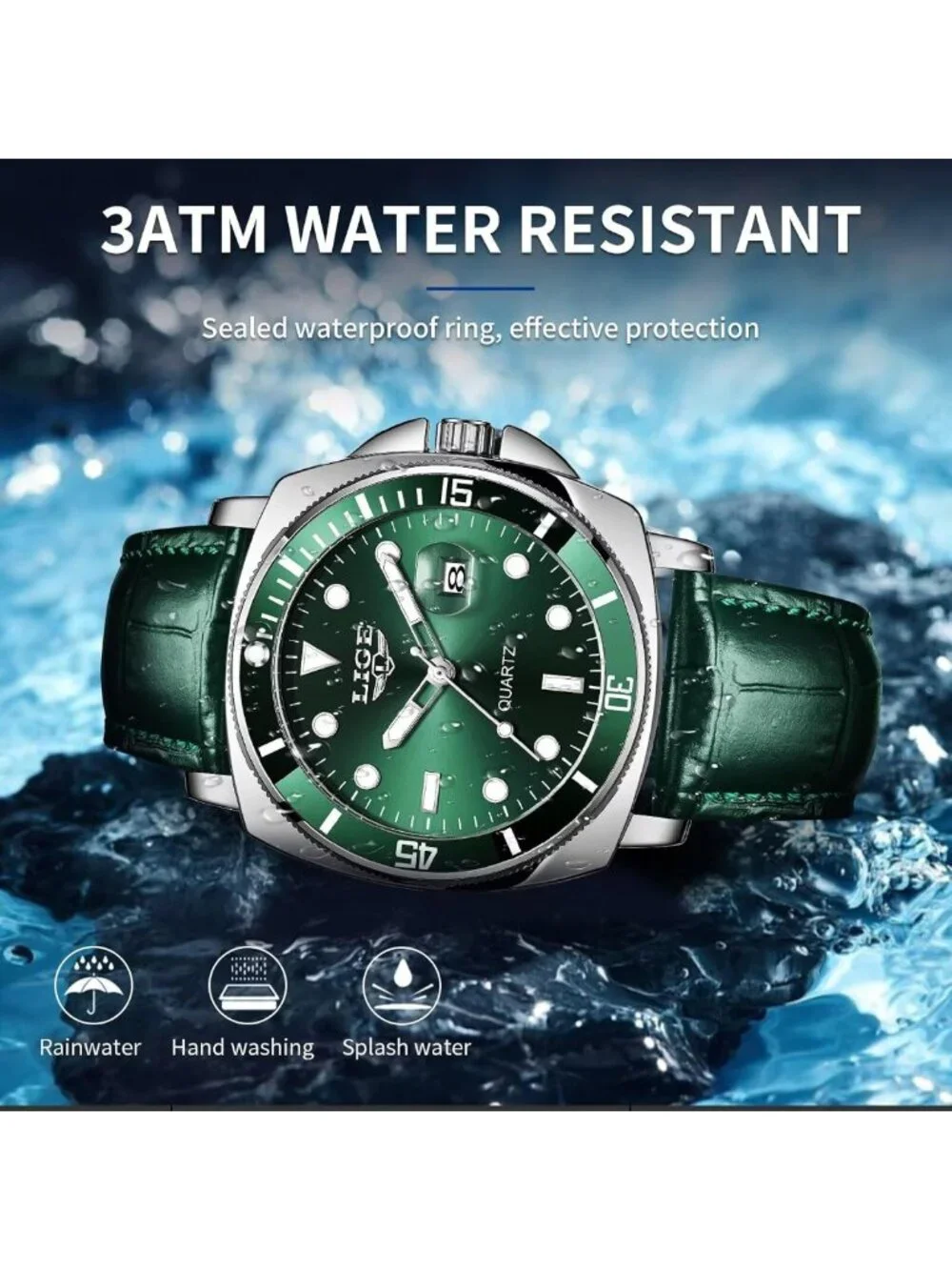 Waterproof Men's Dress Watch - Stylish Quartz Analog with Stainless Steel Band